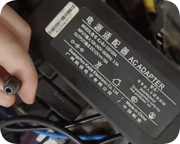 *Brand NEW* Suitable for Kaijia KJ-BJ-120100A All-in-One Computer Display Power Adapter 12V10A Round Port Char
